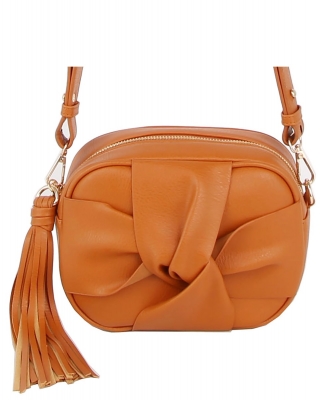 Bow Boxy Crossbody Bag LD151-1 BROWN